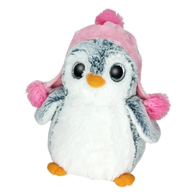 Pinguin Kuscheltier Mit Rosa Mütze, Ca. 25 Cm