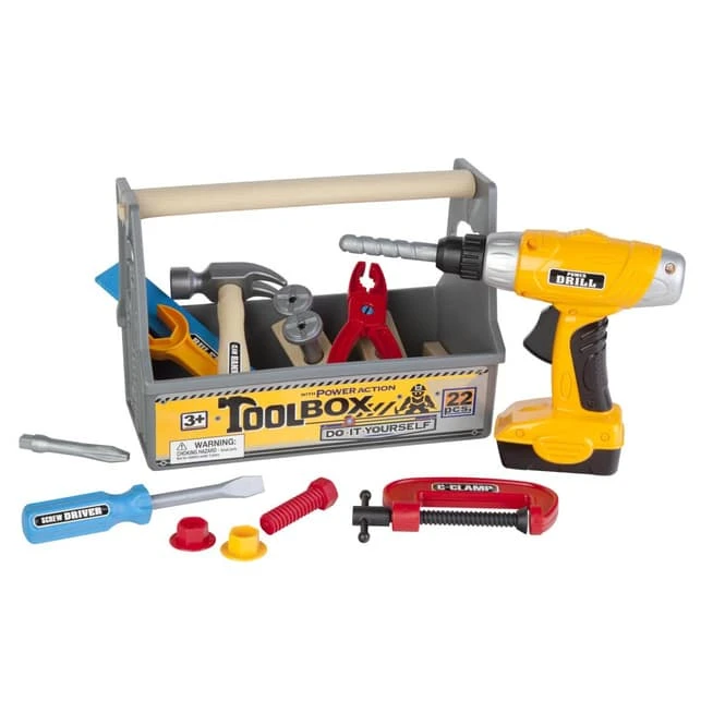 Werkzeugkoffer - 22-teilig - Inkl. Akkuschrauber - Besttoy – Bild 2