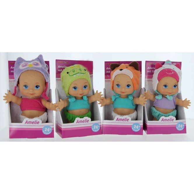 Minipuppe Mit Tiermütze - 1 Stück – Bild 5