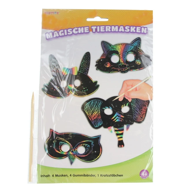 Besttoy - Magische Kratzbilder Tiermasken