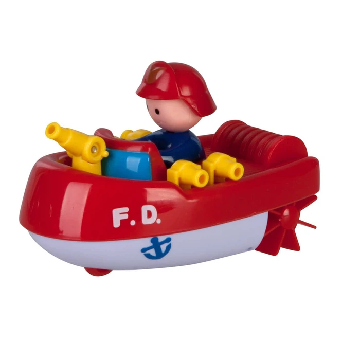 Besttoy - Wasserfahrzeug Zum Aufziehen - Feuerwehrboot