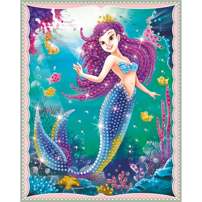 Besttoy - Strasssteinebild Meerjungfrau Lila Haare