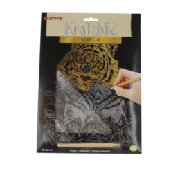 Besttoy - Kratzbild - Tiger - Gold