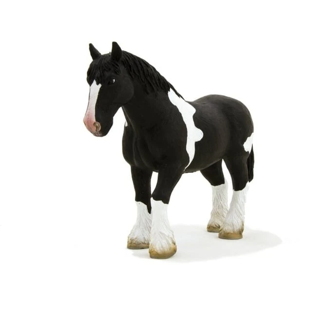 Besttoy Farmland - Clydesdale Pferd Schwarz-weiß - Spielfigur 387085