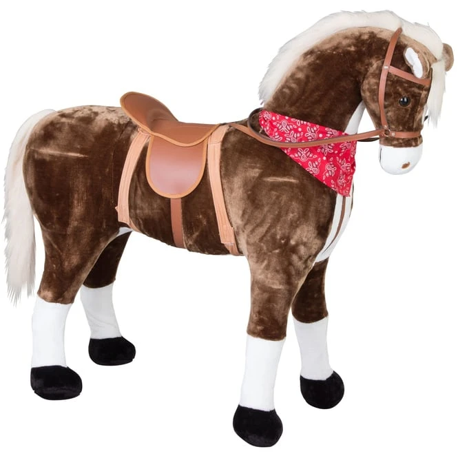 Besttoy Plüschpferd XXL Mit Sound - Dunkelbraun - Stehend Ca. 113 Cm – Bild 3