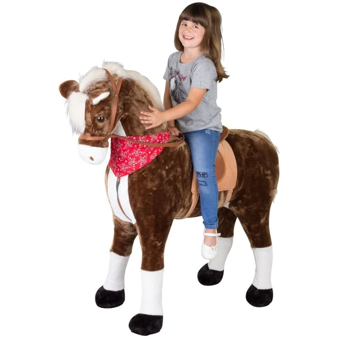 Besttoy Plüschpferd XXL Mit Sound - Dunkelbraun - Stehend Ca. 113 Cm – Bild 2