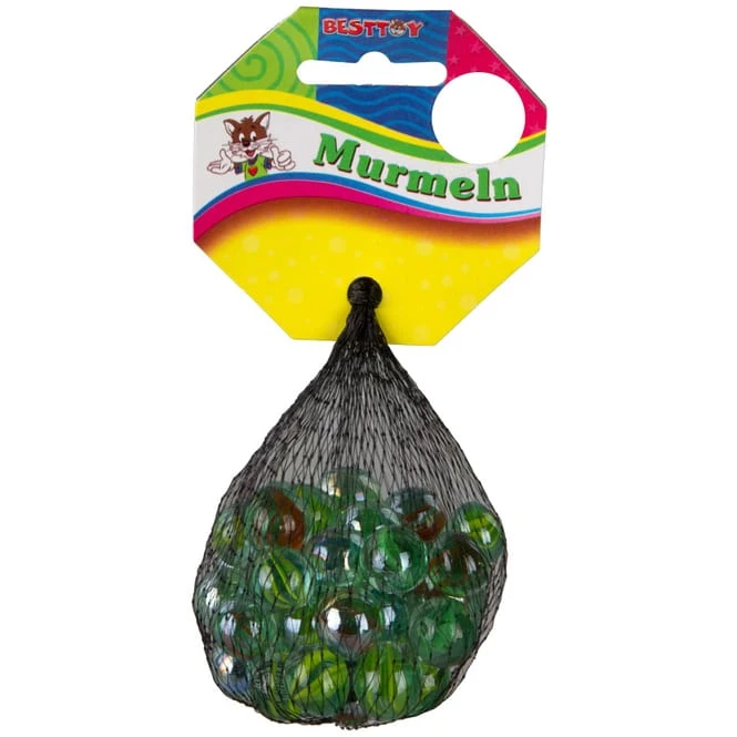 Besttoy - Glasmurmeln - Grün Schimmernd - 41-teilig