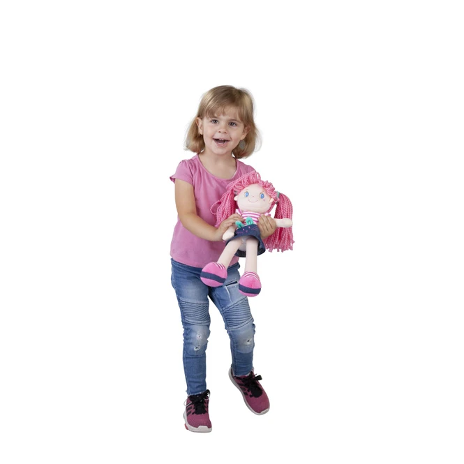 Besttoy - Weichpuppe - MĂ€dchen Mit Jeansrock - Ca. 35 Cm â Bild 2