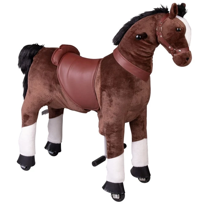 Besttoy - Plüschpferd Zum Reiten Mit Rollen - Ca. 95 Cm – Bild 2