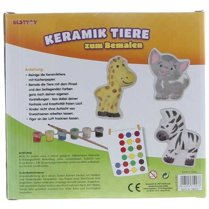 Besttoy - Keramik Tiere - Malset