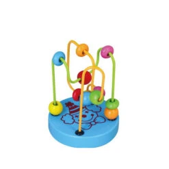 Mini Motorikschleife Blau, Aus Holz