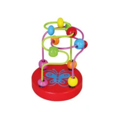 Mini Motorikschleife Rot, Aus Holz